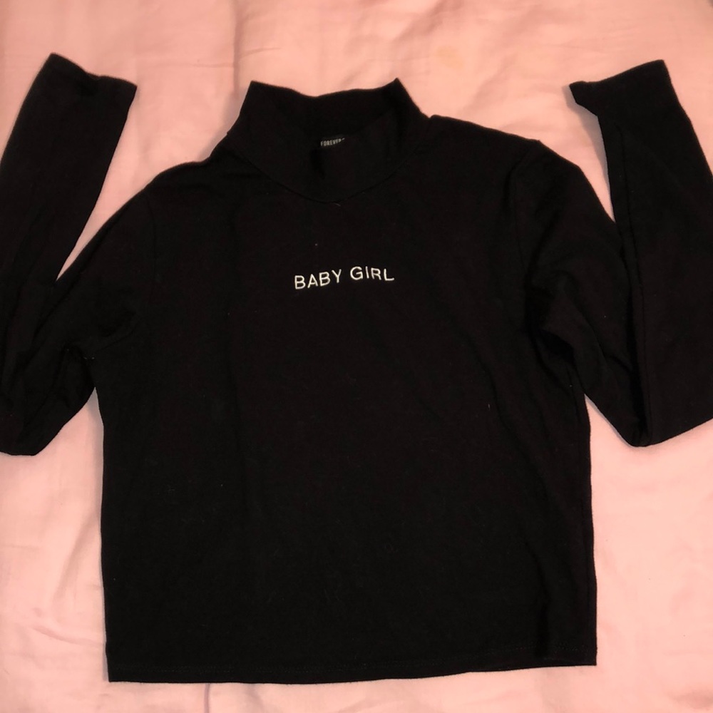 “Babygirl” long sleeve turtleneck tee